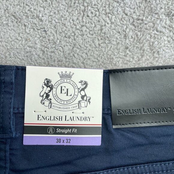NEW English Laundry Men's 30x32 Straight Fit 5 Pocket  Pants Blue - Picture 6 of 8